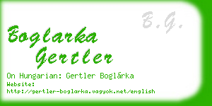 boglarka gertler business card